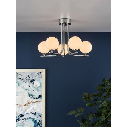 Där Lighting CRA5450-02 - Люстра на штанзі CRADLE 5xG9/25W/230V полірований хром
