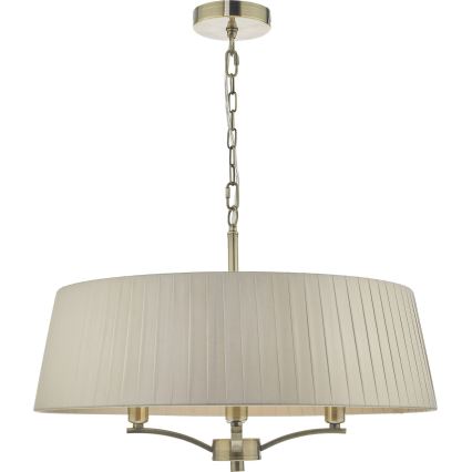 Där Lighting CRI0429 - Люстра на цепи CRISTIN 4xE14/40W/230V латунь/taupe