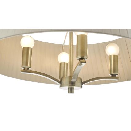 Där Lighting CRI0429 - Люстра на цепи CRISTIN 4xE14/40W/230V латунь/taupe