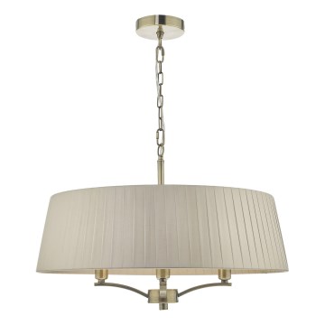 Där Lighting CRI0429 - Люстра на ланцюгу CRISTIN 4xE14/40W/230V латунь/тауп