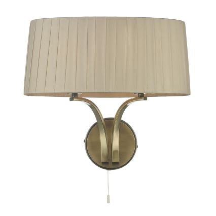 Där Lighting CRI0929 - Настінний світильник CRISTIN 2xE14/40W/230V латунь/таупе