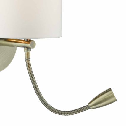 Där Lighting FET0775 - LED настенный светильник FETA 1xE27/60W/230V + LED/1W латунь