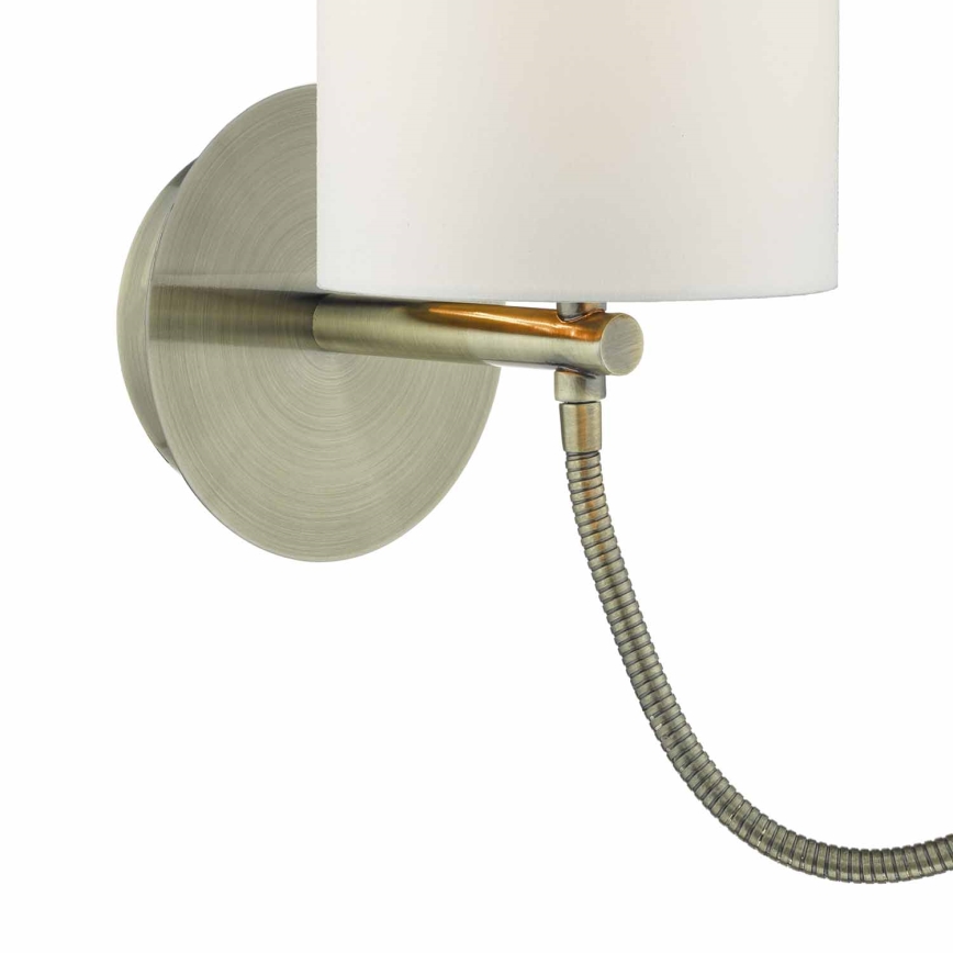 Där Lighting FET0775 - LED настенный светильник FETA 1xE27/60W/230V + LED/1W латунь