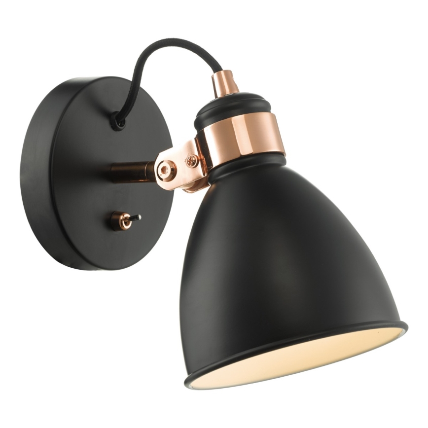 Där Lighting FRE0722 - Настінний точковий світильник FREDERICK 1xE14/40W/230V чорний