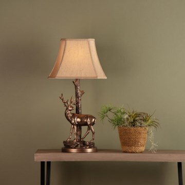 Där Lighting GUL5545-X - Настольная лампа GULLIVER 1xE27/60W/230V бежевая/бронзовая