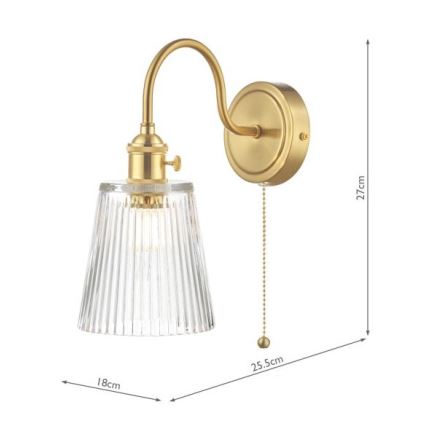 Där Lighting HAD0740-05 - Настінна лампа HADANO 1xE14/40W/230V золота