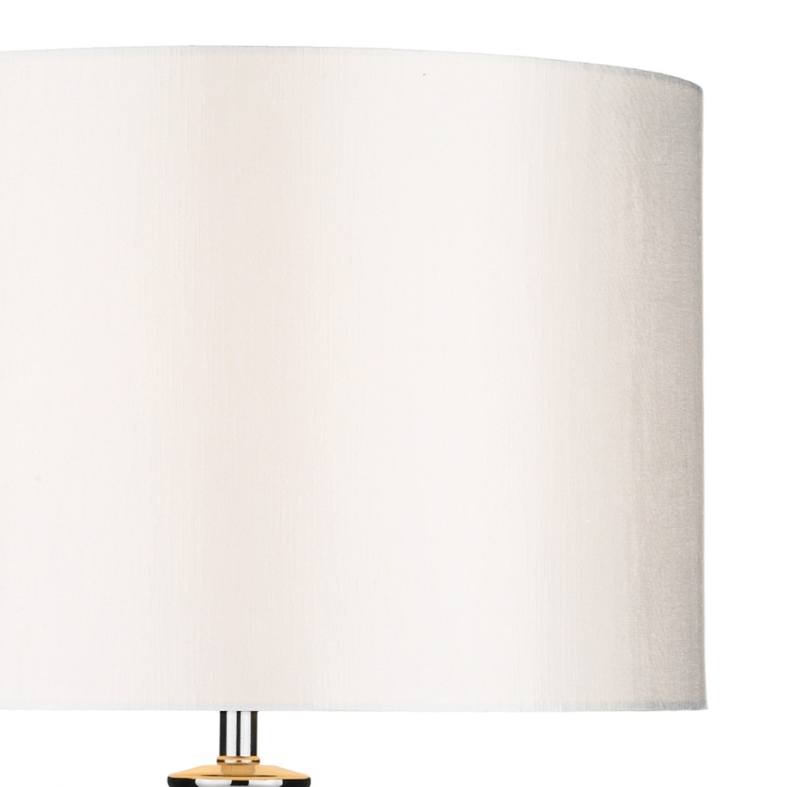 Där Lighting HIN4208 - Настольная лампа HINTON 1xE27/60W/230V белый/глянцевый хром