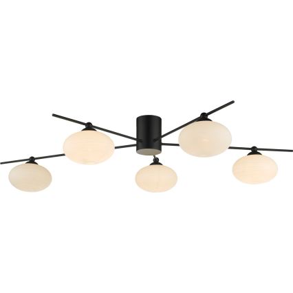Där Lighting JAS5422 - Накладна люстра JASPER 5xG9/25W/230V чорна