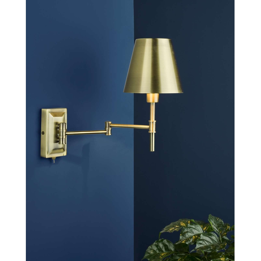 Där Lighting KEN0775 - Гибкий настенный светильник KENSINGTON 1xE14/25W/230V латунь