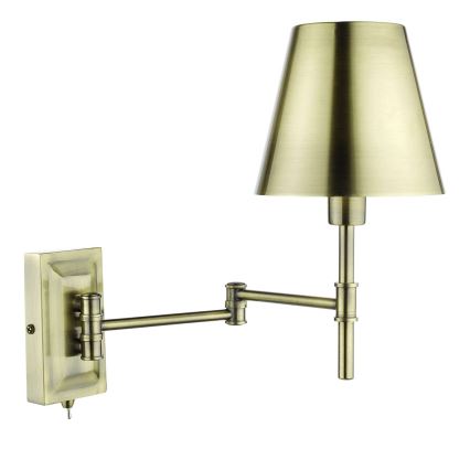 Där Lighting KEN0775 - Гнучкий настінний світильник KENSINGTON 1xE14/25W/230V, латунь