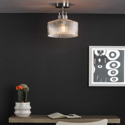 Där Lighting LEN4846 - Накладная потолочная люстра LENKA 1xE27/60W/230V матовый хром
