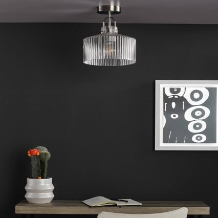 Där Lighting LEN4846 - Накладная потолочная люстра LENKA 1xE27/60W/230V матовый хром