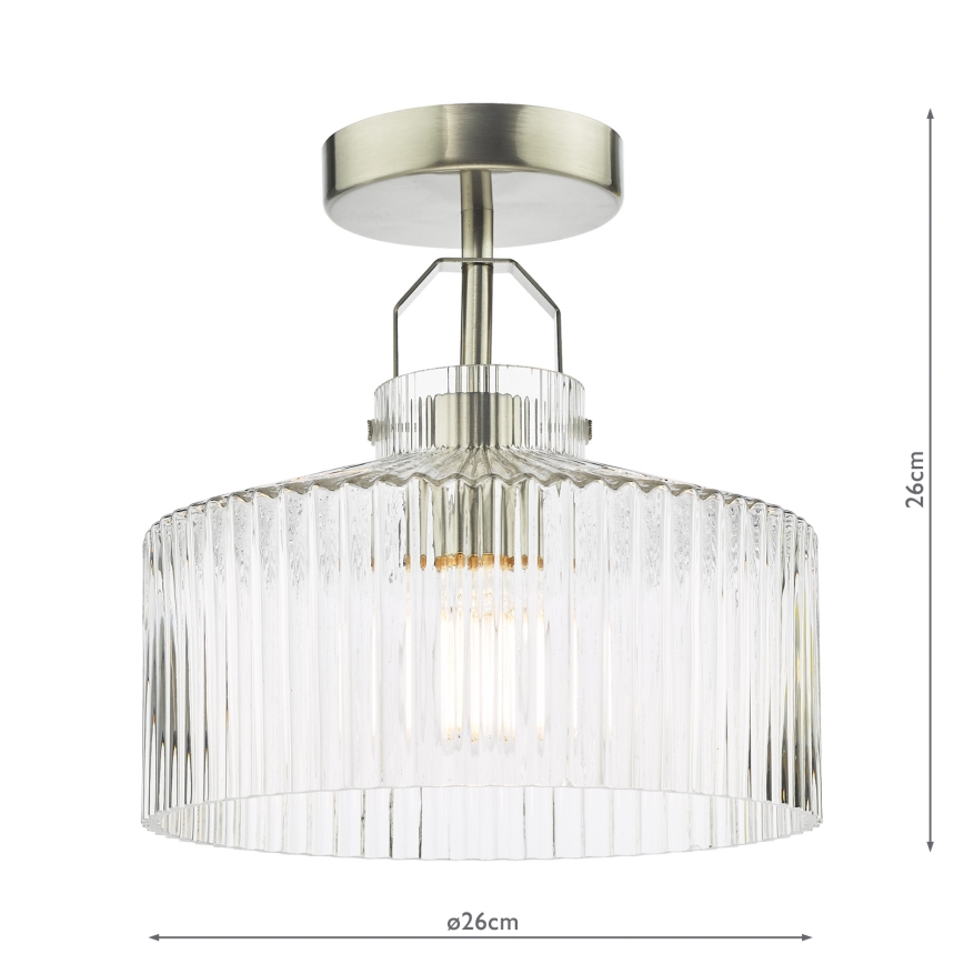 Där Lighting LEN4846 - Накладная потолочная люстра LENKA 1xE27/60W/230V матовый хром