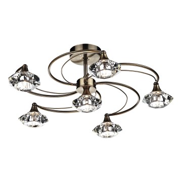 Där Lighting LUT0675 - Накладна люстра LUTHER 6xG9/40W/230V латунь