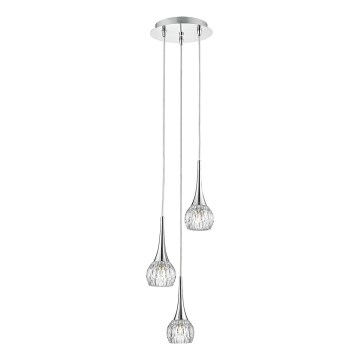 Där Lighting LYA0350 - Люстра на тросі LYALL 3xG9/40W/230V глянцевий хром
