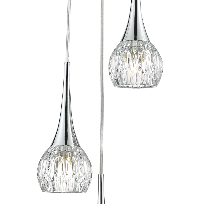 Där Lighting LYA0350 - Люстра на тросі LYALL 3xG9/40W/230V глянцевий хром