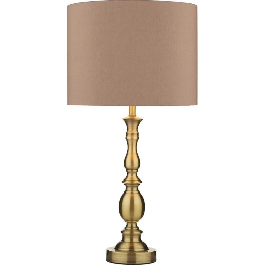 Där Lighting MAD4275 - Настільна лампа MADRID 1xE27/60W/230V коричнева/латунна