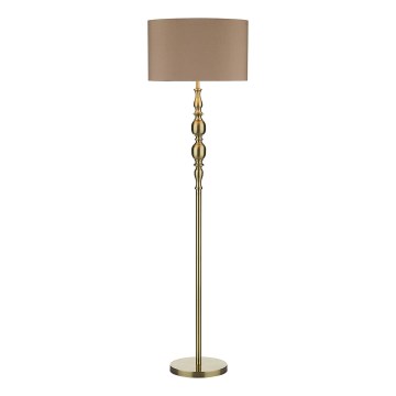 Där Lighting MAD4975 - Підлогова лампа MADRID 1xE27/60W/230V коричнева/латунна