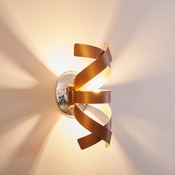 Där Lighting RAW0764 - Настенный светильник RAWLEY 1xG9/25W/230V медный