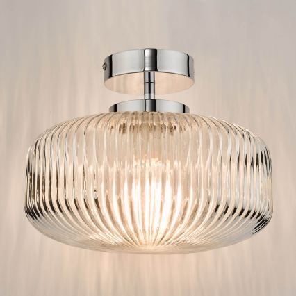Där Lighting RIV5208 - Накладна люстра RIVA для ванної кімнати 1xE27/60W/230V IP44 полірований хром