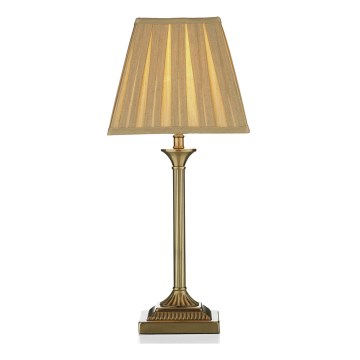 Där Lighting TAY4075-X - Настольная лампа TAYLOR 1xE14/40W/230V бежевый/латунный