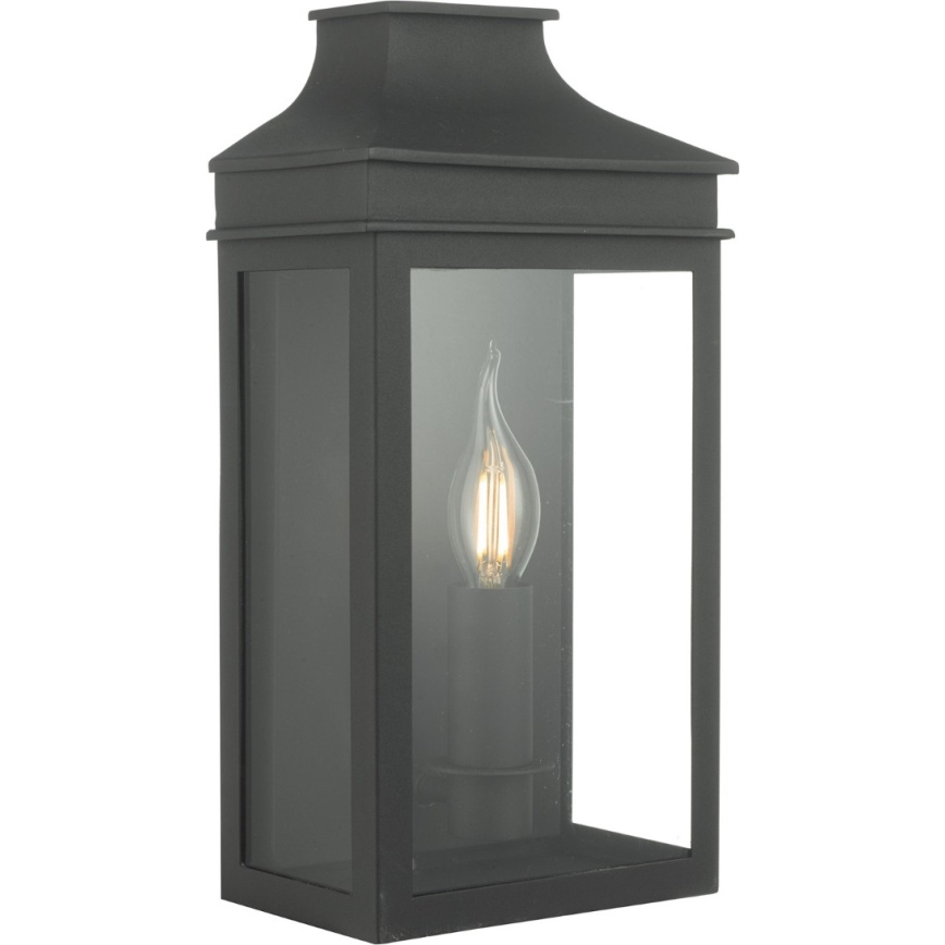 Där Lighting VAP5222 - Наружный настенный светильник VAPOUR 1xE14/60W/230V IP44 чёрный
