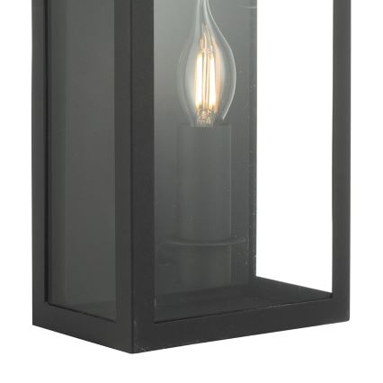 Där Lighting VAP5222 - Наружный настенный светильник VAPOUR 1xE14/60W/230V IP44 чёрный