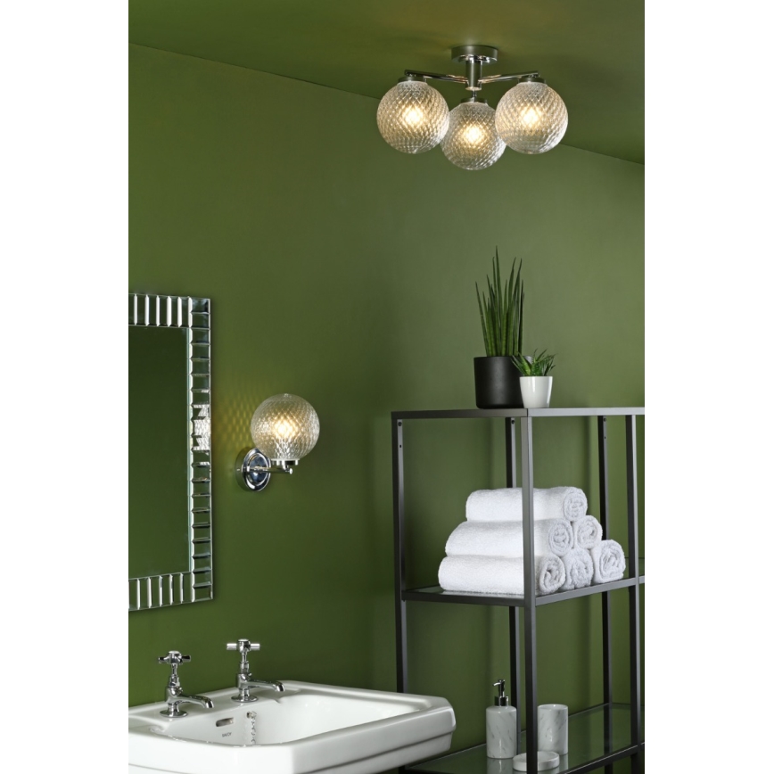 Där Lighting WAY0750 - Бра для ванной комнаты WAYNE 1xG9/3W/230V IP44 хром