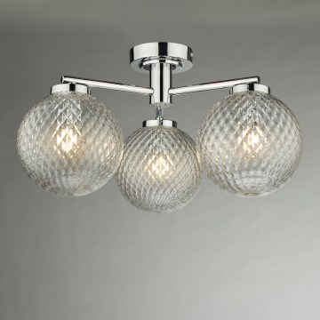 Där Lighting WAY5350 - Накладна люстра для ванної кімнати WAYNE 3xG9/3W/230V IP44 блискучий хром