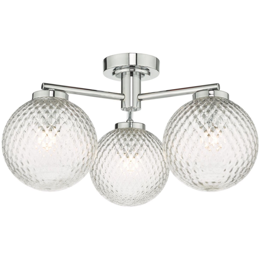 Där Lighting WAY5350 - Накладна люстра для ванної кімнати WAYNE 3xG9/3W/230V IP44 блискучий хром