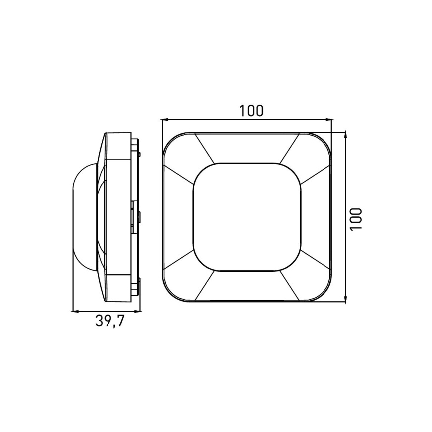 Датчик присутності PRES SENSOR 2000W, білий