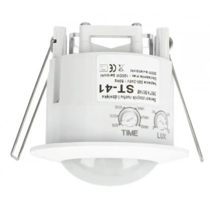 Датчик руху і сутінків ST41 360 ° білий