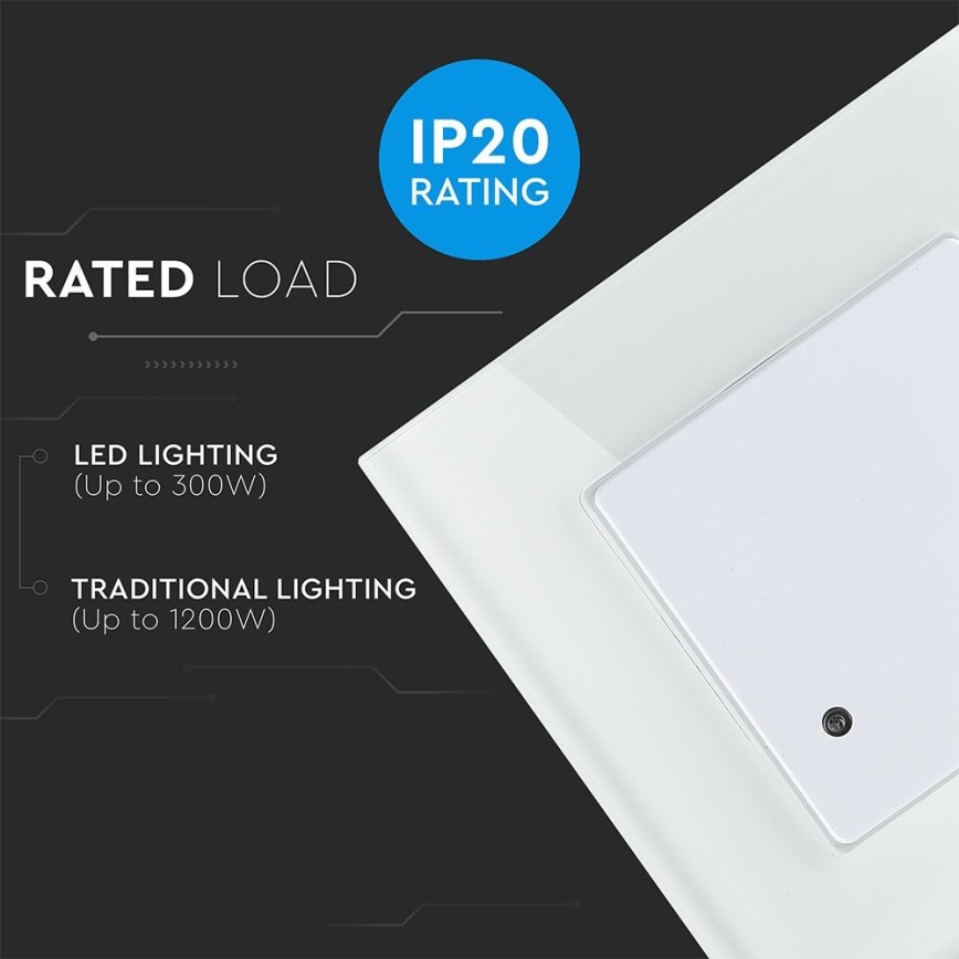 Датчик руху мікрохвильовий 180° 300W/230V білий