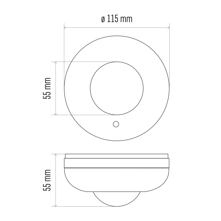 Датчик руху PIR B 360° 1200W/230V білий