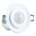 Датчик руху вбудований PIR 360° 400W/230V білий