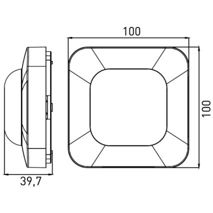 Датчик присутності PRES SENSOR 2000W, білий