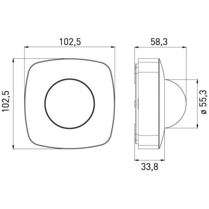 Датчик присутствия PRES SENSOR 2000W, белый