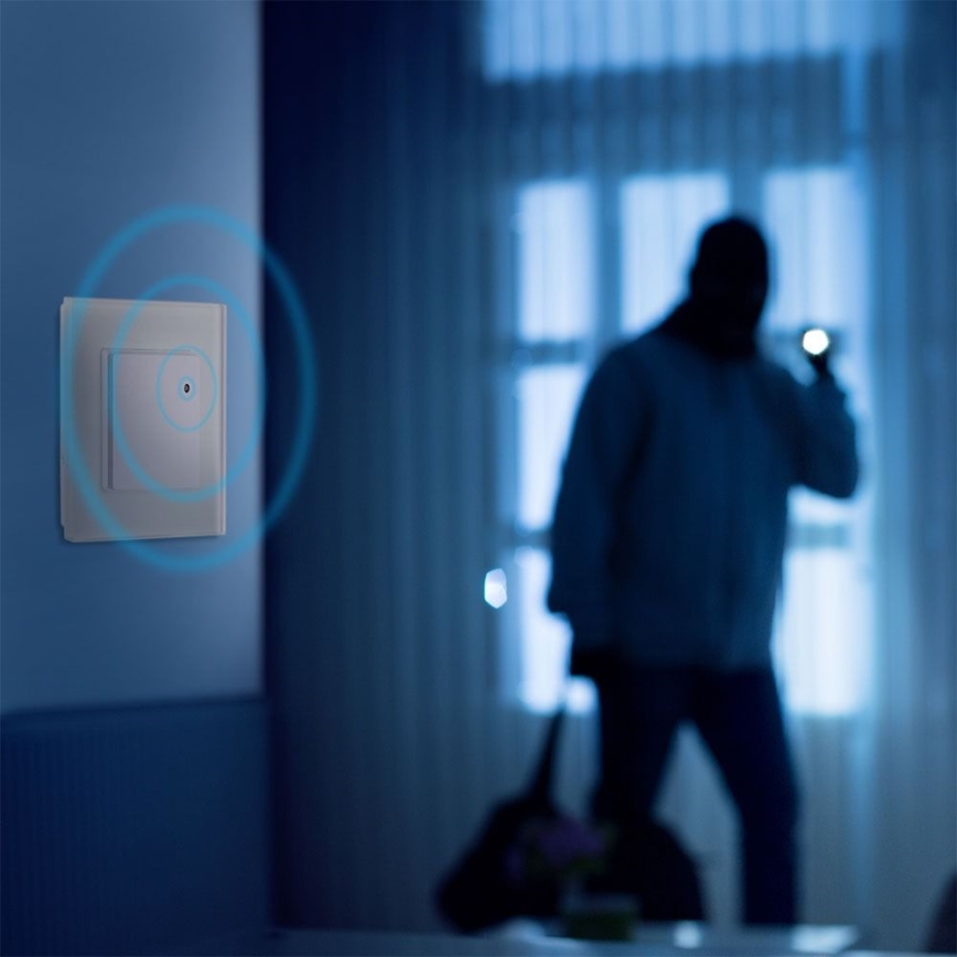 Датчик руху мікрохвильовий 180° 300W/230V білий