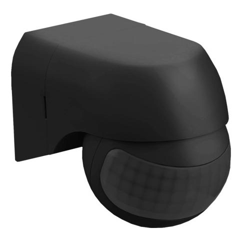 Датчик руху PIR 180° IP44 чорна