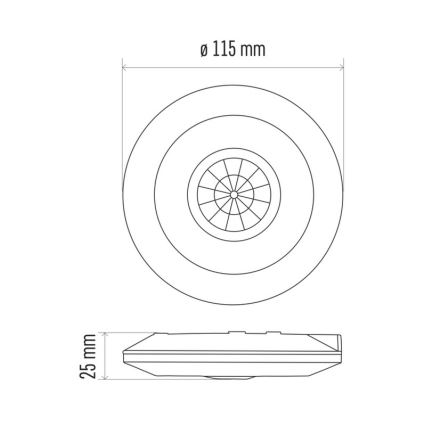 Датчик руху PIR B 360° 2000W/230V білий