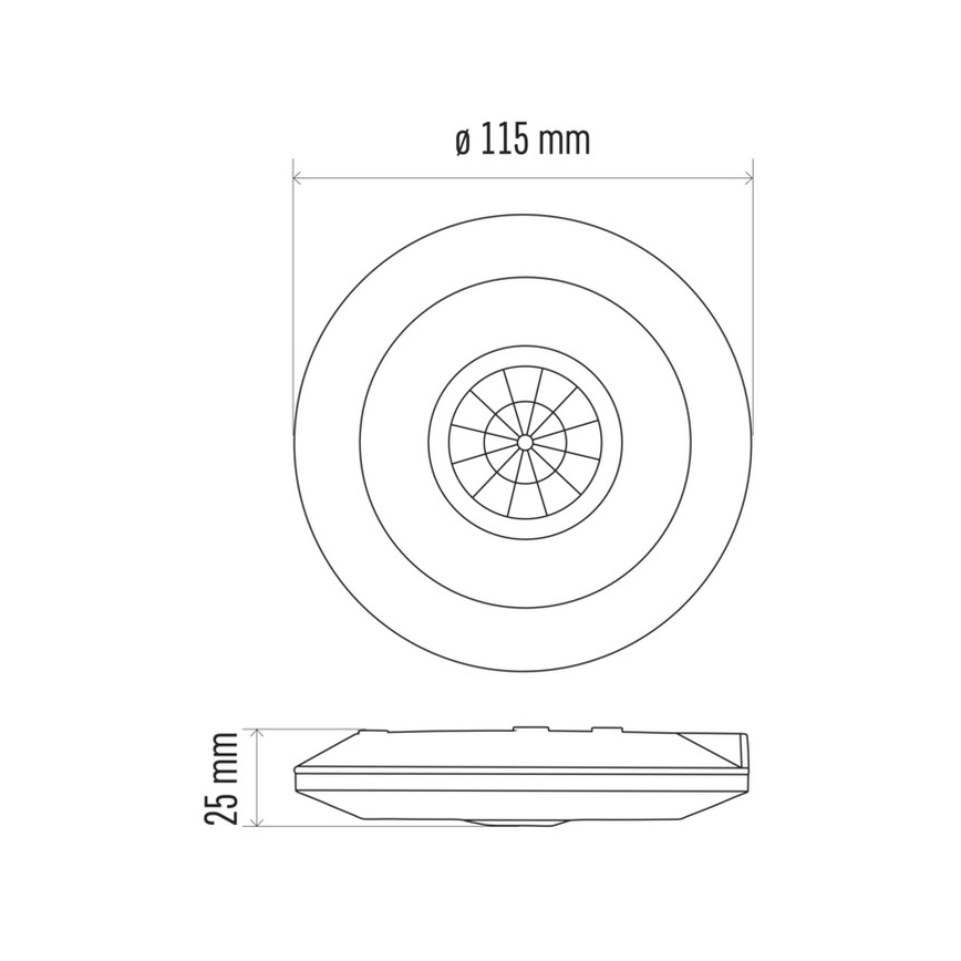 Датчик руху PIR B 360° 2000W/230V білий