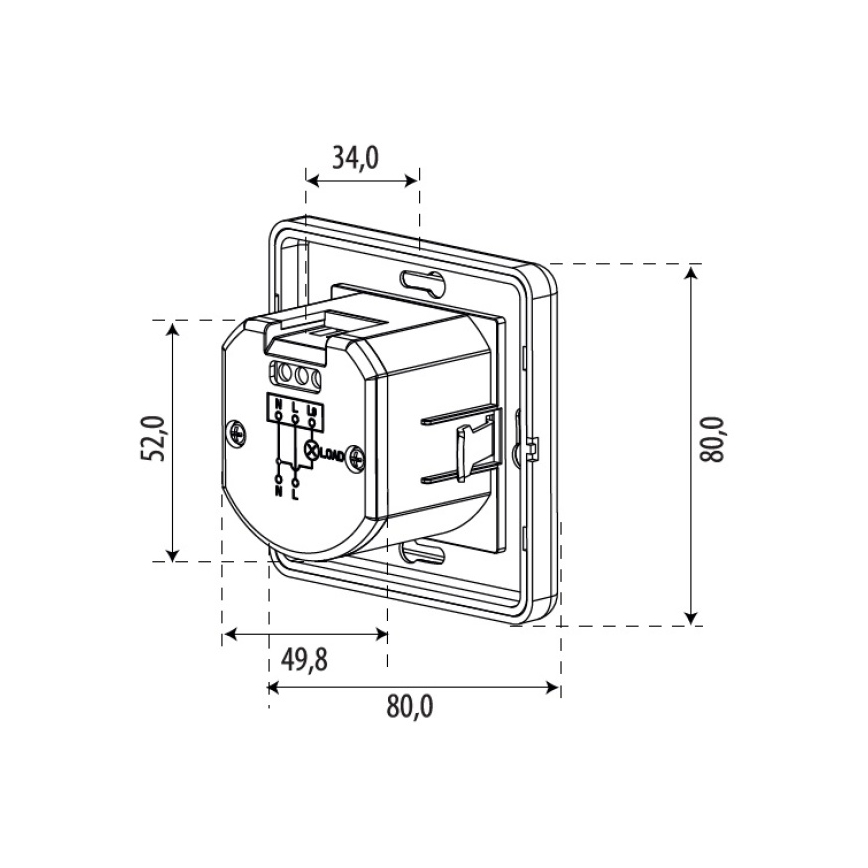 Датчик руху SENSOR 1200 Вт, білий