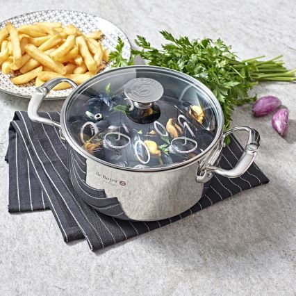 De Buyer 3427.24 - кастрюля с крышкой MILADY 24 см из нержавеющей стали