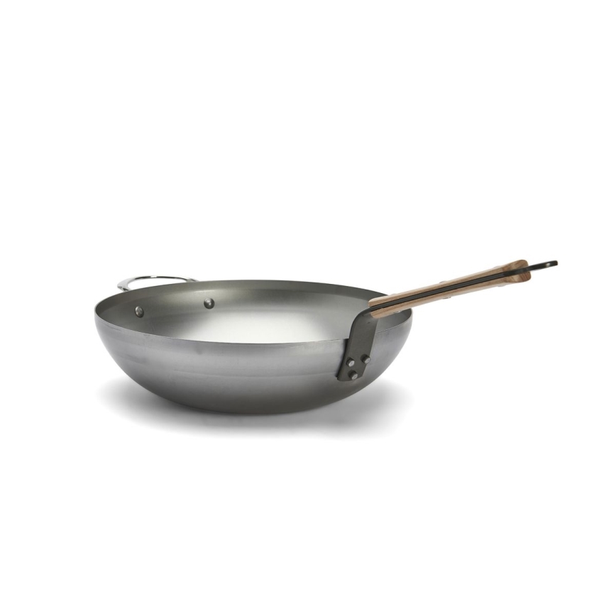 De Buyer 5717.32 - Сковорода Wok MINERAL B BOIS 32 см
