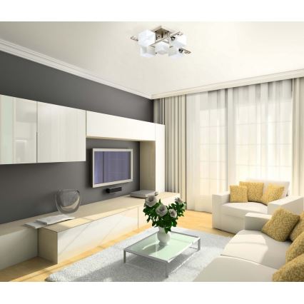 De Markt - Підвісна люстра ALPHA 5xE14/60W/230V кутовий