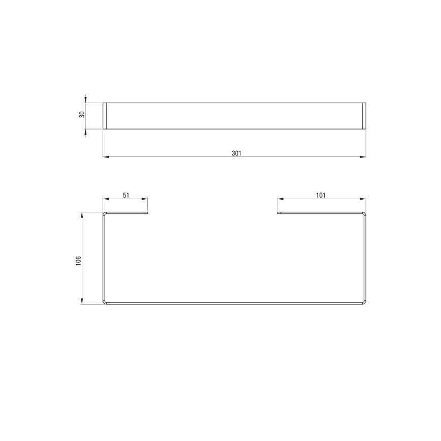 Deante ADM_A611 - Настінний вішак для рушників MOKKO 30 см білий