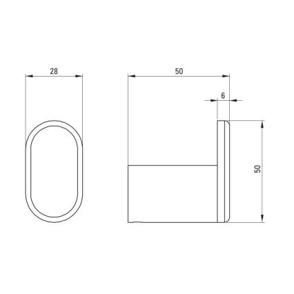 Deante ADR_0111 - Настенный крючок ROUND, глянцевый хром