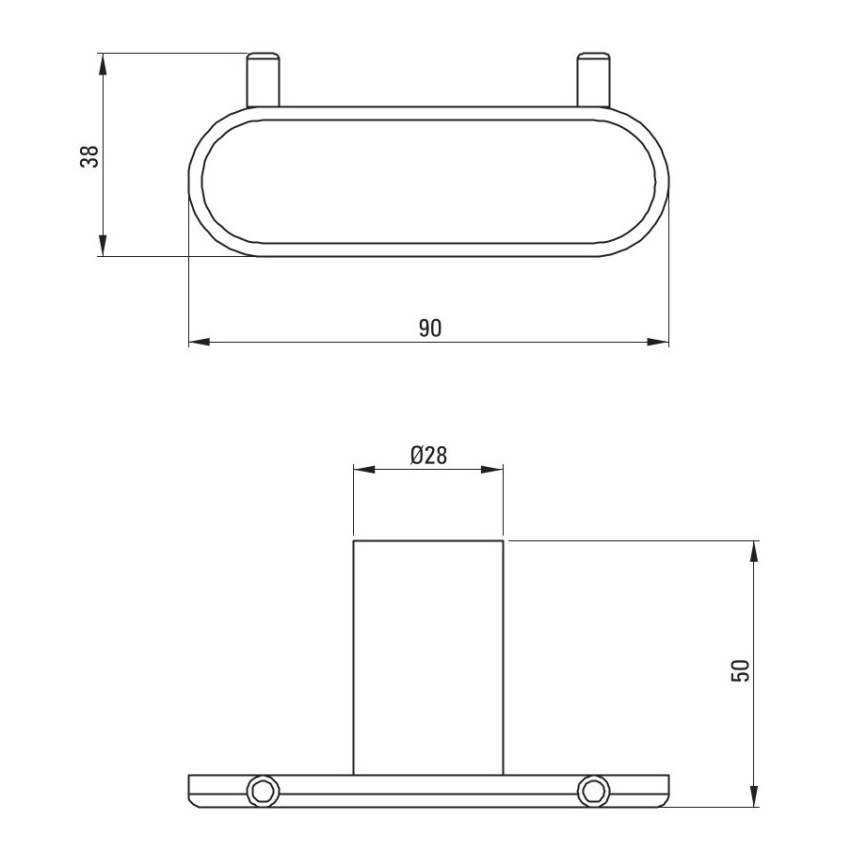 Deante ADR_0121 - Настінний гачок ROUND, полірований хром