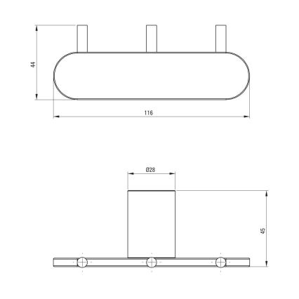 Deante ADR_0131 - Настінний гачок ROUND полірований хром