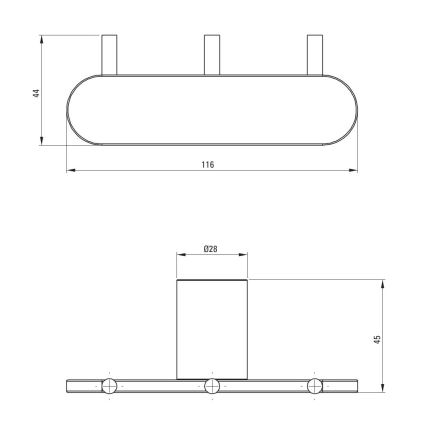 Deante ADR_N131 - Настінний гачок ROUND чорний